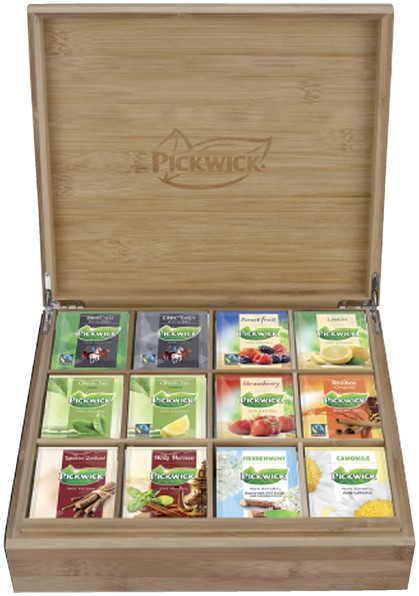 Meerdere Vermoorden software Theekist Pickwick inclusief 12 smaken thee bij Masco kantoorartikelenexpress